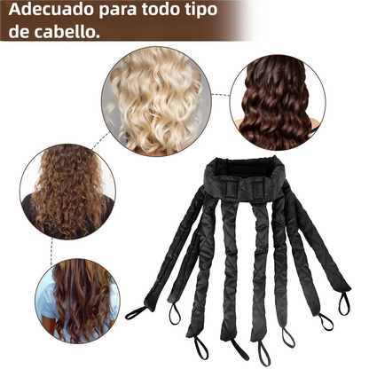 Octopus, Rizador Sin Calor – Ondas Perfectas Mientras Duermes, Sin Daño y Sin Esfuerzo