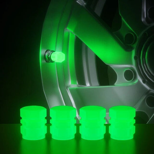 x4 Piezas de Tapas Fluorescente de Válvula | Coche y Motocicleta