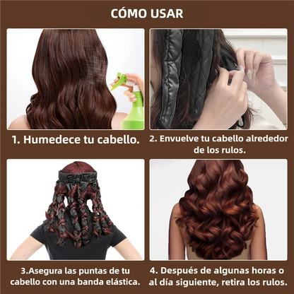 Octopus, Rizador Sin Calor – Ondas Perfectas Mientras Duermes, Sin Daño y Sin Esfuerzo